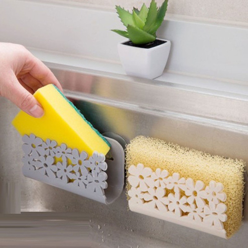 Bathroom Shelf Towel Soap Dish Holder Kitchen Sink Dish Sponge Storage Holder MN